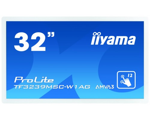 iiyama ProLite TF3239MSC-W1AG monitor pantalla táctil 80 cm (31.5") 1920 x 1080 Pixeles Multi-touch Multi-usuario Blanco