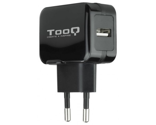 CARGADOR DE PARED TOOQ TQWC-1S01 USB 2,4A, NEGRO