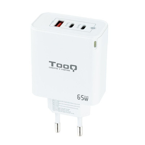 CARGADOR USB-C TOOQ 45W TQWC-GANQC2PD65WT 2xUSB-C PD-DN3 CARGADOR USB-C TOOQ 45W TQWC-GANQC2PD65WT 2xUSB-C PD