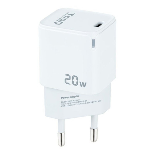 CARGADOR USB TOOQ TQWC-PD20WT USB-C PD 20W BLANCO