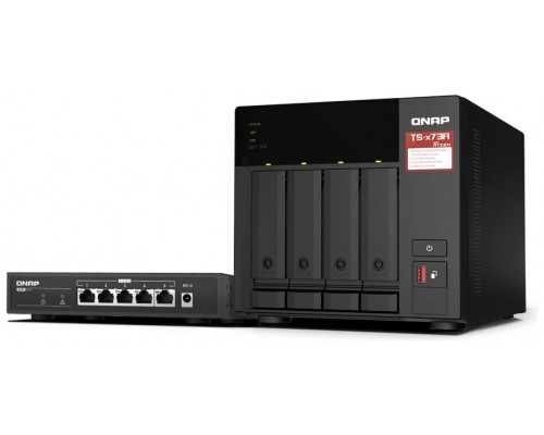 QNAP BUNDLE NAS 4 BAH + SWITCH TS-473A-SW5T