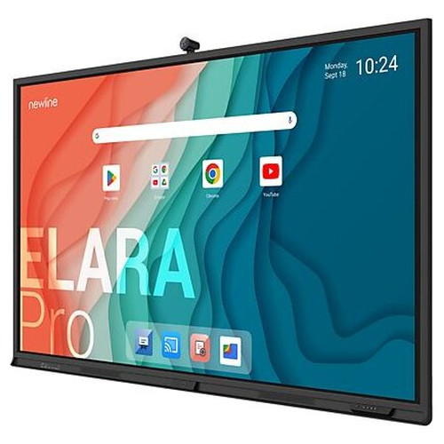 NEWLINE MONITOR INTERNATIVO ELARA PRO (TT-7523QCA+) 75", ANDROID 13, GOOGLE EDLA, CAMARA 4K, 8 MIC, MULTI USUARIO, 2X20W+SUB15W, WIFI 6 + BL, NFC, USB-C 100W, USB-C OUT, 16GB Y 320GB, 40 PT, NEWLINE APPS, OPS PC Y SDM OPC, 5 AÑOS DE GARANTIA O-MR324 NEWLINE MONITOR INTERNATIVO ELARA PRO (TT-7523QCA+) 75", ANDROID 13, GOOGLE EDLA, CAMARA 4K, 8 MIC, MULTI USUARIO, 2X20W+SUB15W, WIFI 6 + BL, NFC, USB-C 100W, USB-C OUT, 16GB Y 320GB, 40 PT, NEWLINE APPS, OPS PC Y SDM OPC, 5 AÑOS DE GARANTIA O