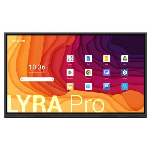 NEWLINE MONITOR INTERNATIVO LYRA PRO (TT-8623QA) 86",ANDROID 13, GOOGLE EDLA, MULTI USUARIO, ALTAVOCES 2X20W, WIFI 6 + BL, USB-C 65W, 8GB Y 128GB, 20 PT, 4K, NEWLINE APPS, OPS PC OPCIONAL, 3 A&Ntilde;OS DE GARANTIA ON SITE