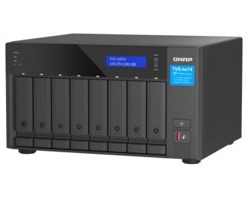 QNAP TVS-H874T-I9-64G servidor de almacenamiento NAS Torre Ethernet Negro