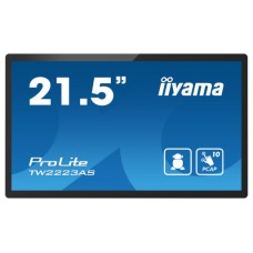 iiyama TW2223AS-B2 pantalla de señalización Panel plano interactivo 54,6 cm (21.5") Wifi 400 cd / m² Full HD Negro Pantalla táctil Procesador incorporado Android 12 24/7