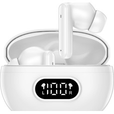 AURICULARES BLUETOOTH DENVER INALAMBRICOS CON ENC (4 MICROFONOS) BLANCO