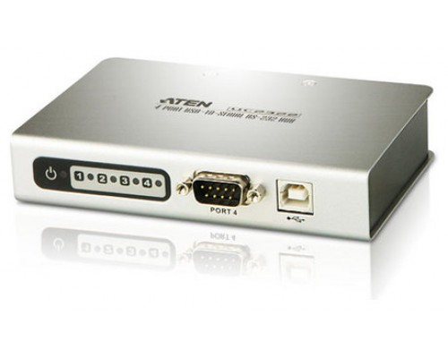 ATEN Conversor USB a 4 puertos RS-232
