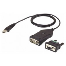 Aten UC485 adaptador de cable USB A DB-9 Negro