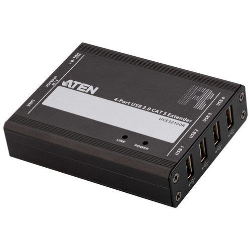 ATEN Extensor USB 2.0 por Cat 5 con hub de cuatro puertos (hasta 100 m)-MR74 ATEN Extensor USB 2.0 por Cat 5 con hub de cuatro puertos (hasta 100 m)