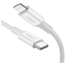 CABLE UGREEN USB-C A LIGHTNING MFI 1M WHITE-GK2 CABLE UGREEN USB-C A LIGHTNING MFI 1M WHITE