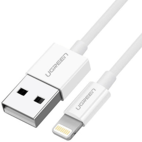 Ugreen cable USB 2.0 A lightning 2m, 5V/2.4A iPhone 7 / 7plus / 6S/ 6 / 6 Plus, iPhone 5s/5c/5, iPad Mini/Mini 2, iPad 1 m Blanco-MR2 Ugreen cable USB 2.0 A lightning 2m, 5V/2.4A iPhone 7 / 7plus / 6S/ 6 / 6 Plus, iPhone 5s/5c/5, iPad Mini/Mini 2, iPad 1 m Blanco