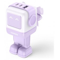 CARGADOR UGREEN TRIPLE 65W USB-A + USB-C PURPLE