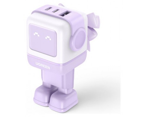 CARGADOR UGREEN TRIPLE 65W USB-A + USB-C PURPLE