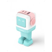 CARGADOR UGREEN TRIPLE 65W USB-A + USB-C MINT