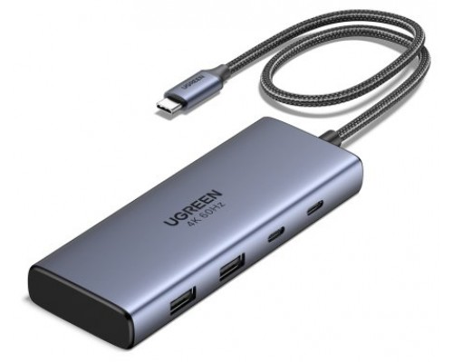 Ugreen 7-in-1 USB-C Hub CM498 Acoplamiento Base Gris