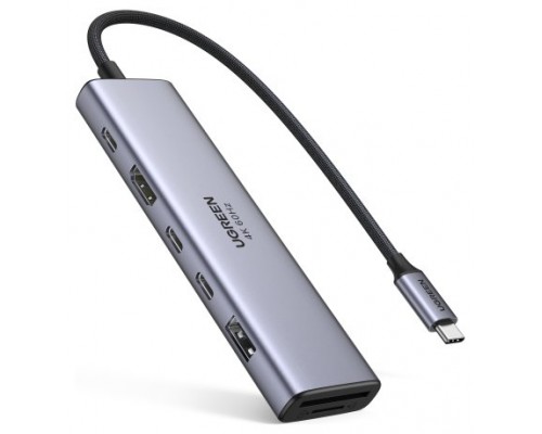HUB UGREEN 7EN1 USB-C A HDMI+2XUSB-C+USB-A+SD/TF