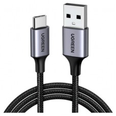 CABLE UGREEN USB-A USB-C ALUMINUM BRAID 1M BLACK