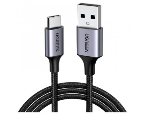 CABLE UGREEN USB-A USB-C ALUMINUM BRAID 1M BLACK