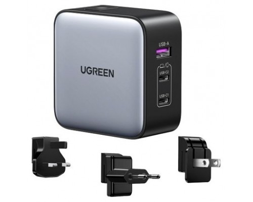 CARGADOR TRAVEL UGREEN USBA+2*USBC 65W WORLDWIDE