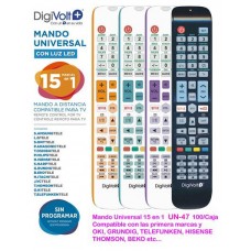 Mando Tv Universal Especial Con Led 15en1 Un-47 Color