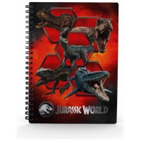 Libreta efecto 3d carnivorous jurassic world