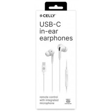 Celly Auriculares cable Usb-C Blanco