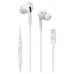 Celly Auriculares cable Usb-C Blanco