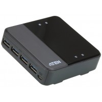 ATEN Switch de periféricos USB 3.2 Gen1 de 4 x 4 puertos