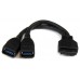 STARTECH CABLE 15CM ADAPTADOR 2 PUERTOS USB 3.0 A