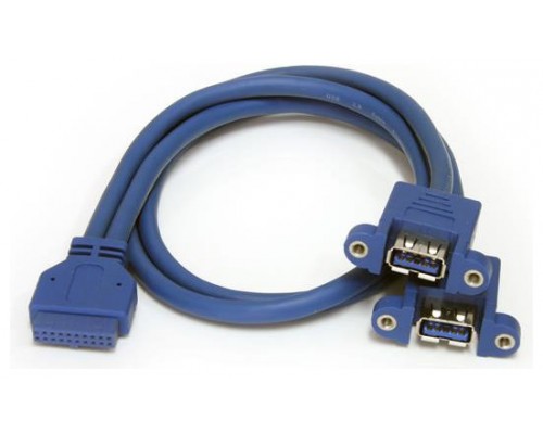 STARTECH CABLE EXTENSOR 50CM 2 PUERTOS USB 3.0 MON