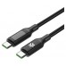 Celly Cable UsbC-UsbC2  2Mt Led BK 100w