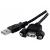 STARTECH CABLE USB 60CM MONTAJE EN PANEL - USB A M