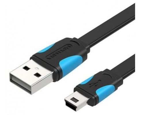 CABLE USB 2.0 MINI USB/M A USB/M 2 M NEGRO VENTION (Espera 4 dias)