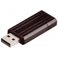 VERBATIM PENDRIVE STORENGO PINSTRIPE 64GB HI-SPEED RETRACTIL USB 2.0 BLACK