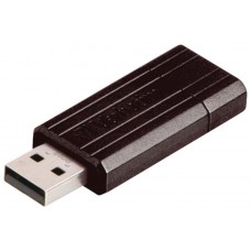 VERBATIM PENDRIVE STORENGO PINSTRIPE 64GB HI-SPEED RETRACTIL USB 2.0 BLACK