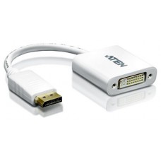 Aten DisplayPort/DVI Adapter DisplayPort Male DVI-I Female Blanco