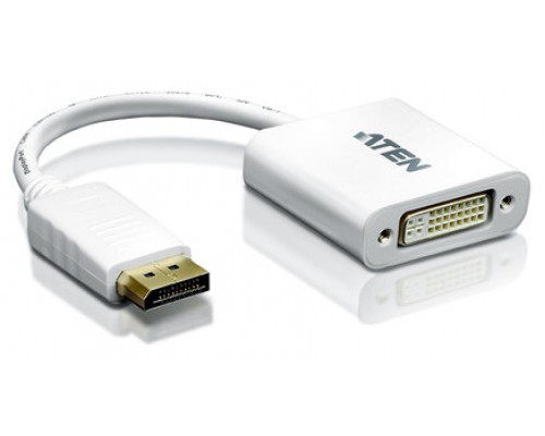 Aten DisplayPort/DVI Adapter DisplayPort Male DVI-I Female Blanco
