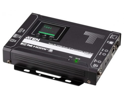 ATEN PREMIUM MODEL (CONSULTAR) TRUE 4K HDMI OVER IP TRANSMITTER WITH POE, USB PERIPHERAL SUPPORT AND IR / RS-232 / ETHERNET (WEBGUI) CONTROL AND DAISY-CHAINABLE (VE8962T-AT-G)