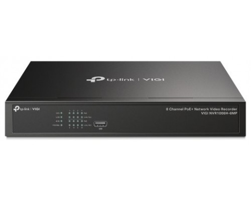 TP-Link VIGI NVR1008H-8MP Grabadore de vídeo en red (NVR) Negro