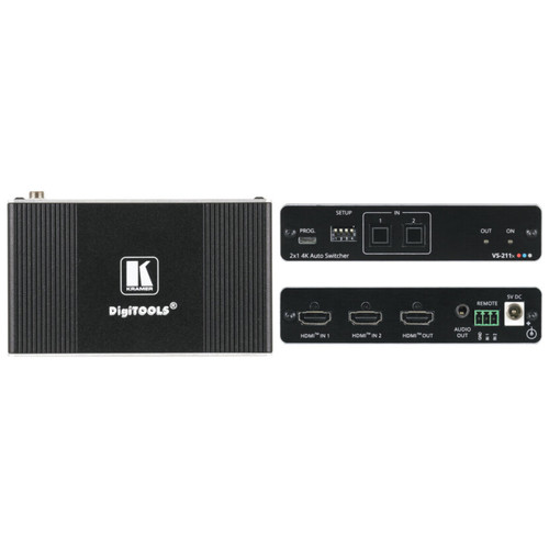 KRAMER AVSM 2X1 4K HDR HDMI AUTO SWITCHER - VS-211X (20-80549090)-MR158 KRAMER AVSM 2X1 4K HDR HDMI AUTO SWITCHER - VS-211X (20-80549090)