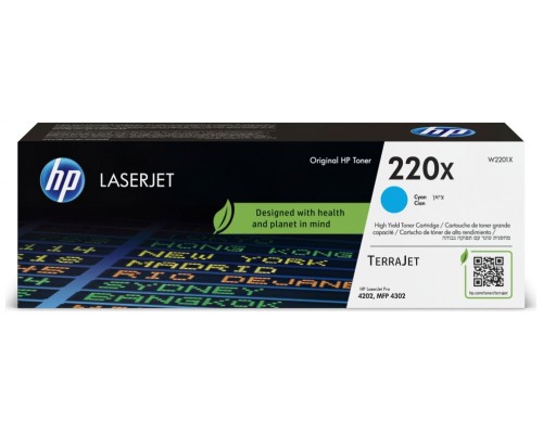 HP Cartucho de tóner Original LaserJet 220X cian