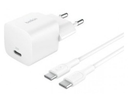 CARGADOR DE PARED BELKIN WCA012KQ1MWH-B6 USB-C PD 25W-SX7 CARGADOR DE PARED BELKIN WCA012KQ1MWH-B6 USB-C PD 25W
