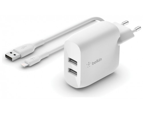 Belkin WCD001VF1MWH cargador de dispositivo móvil Universal Blanco Corriente alterna Interior