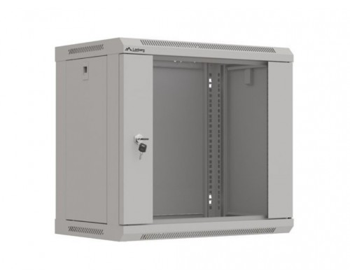ARMARIO LANBERG MURAL RACK 19" 9U 540X350 FLAT PACK GRIS PUERTA CRISTAL