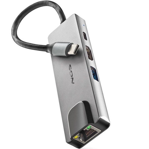 HUB USB-C NGS 4 EN 1 USB-C 1USB3 HDMI RJ45 ALUMINIO-CN5 HUB USB-C NGS 4 EN 1 USB-C 1USB3 HDMI RJ45 ALUMINIO
