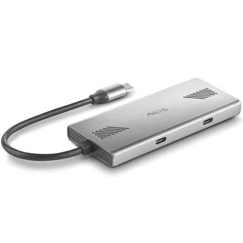 NGS WONDERDUO-C USB Tipo C 5000 Mbit/s Plata-MR4 NGS WONDERDUO-C USB Tipo C 5000 Mbit/s Plata