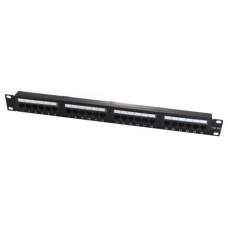 WP 19" Patch Panel Cat.6a UTP 24 RJ45 ports 1U