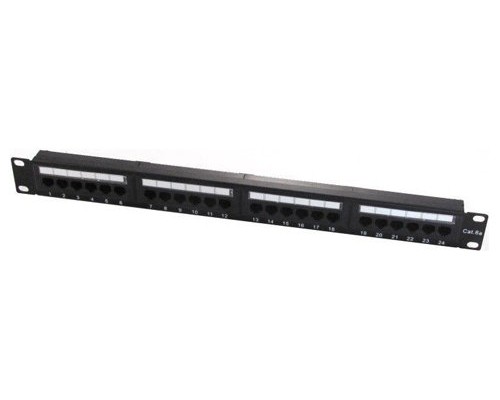 WP 19" Patch Panel Cat.6a UTP 24 RJ45 ports 1U