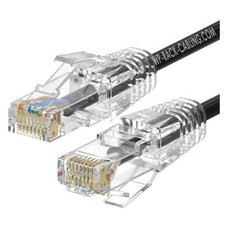 WP WPC-PAT-6AU005BL-S cable de red Negro 0,5 m Cat6a U/UTP (UTP)