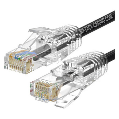 WP WPC-PAT-6AU005BL-S cable de red Negro 0,5 m Cat6a U/UTP (UTP)